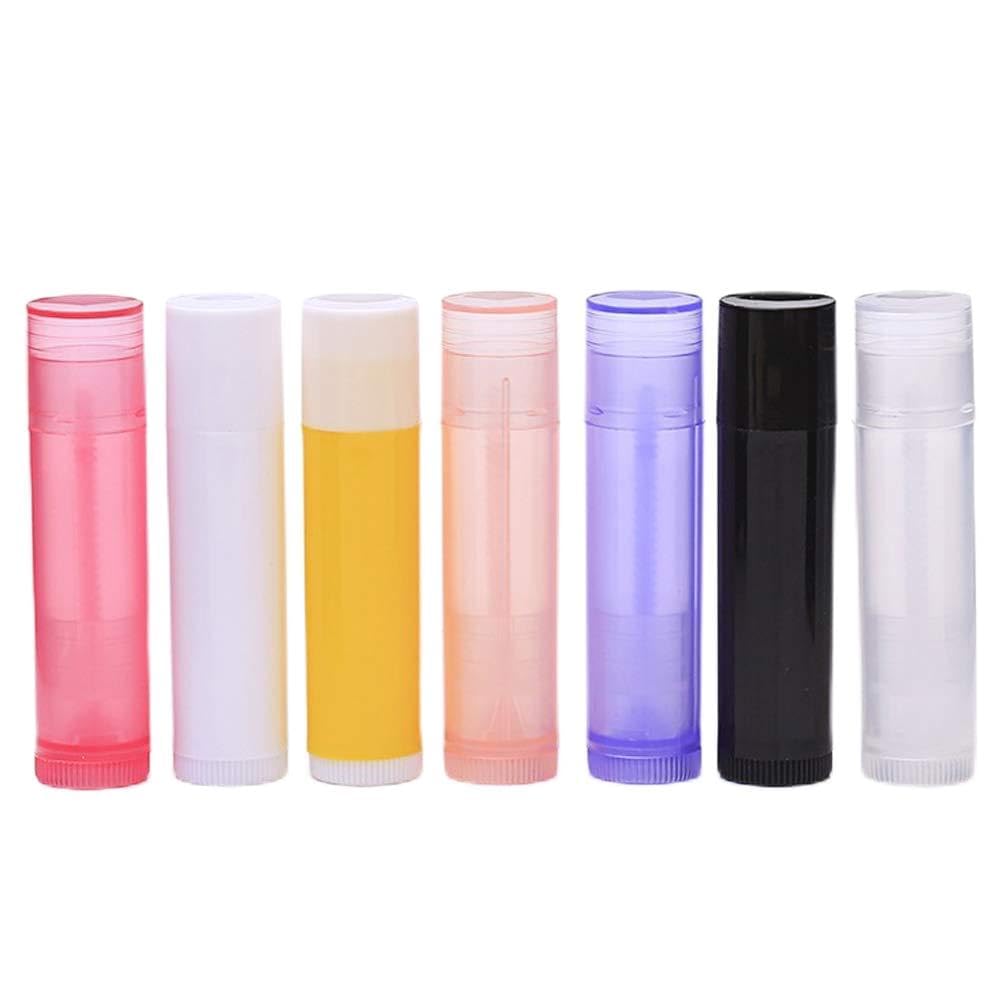 30 Pieces Multicolor Empty Lip Balm Container Tubes Lip Balm Empty Container Clear Tubes With Twist Bottom And Top Cap(Color Ran