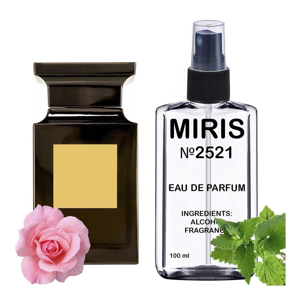 Miris No.2521 | Impression Of Noir De Noir | Unisex For Women And Men Eau De Parfum | 3.4 Fl Oz / 100 Ml