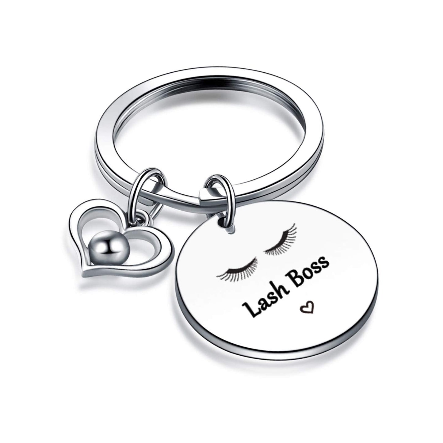 Lash Artist Keychain Makeup Jewelry Lash Boss Keyring Beautician Gift Gem Type Silver