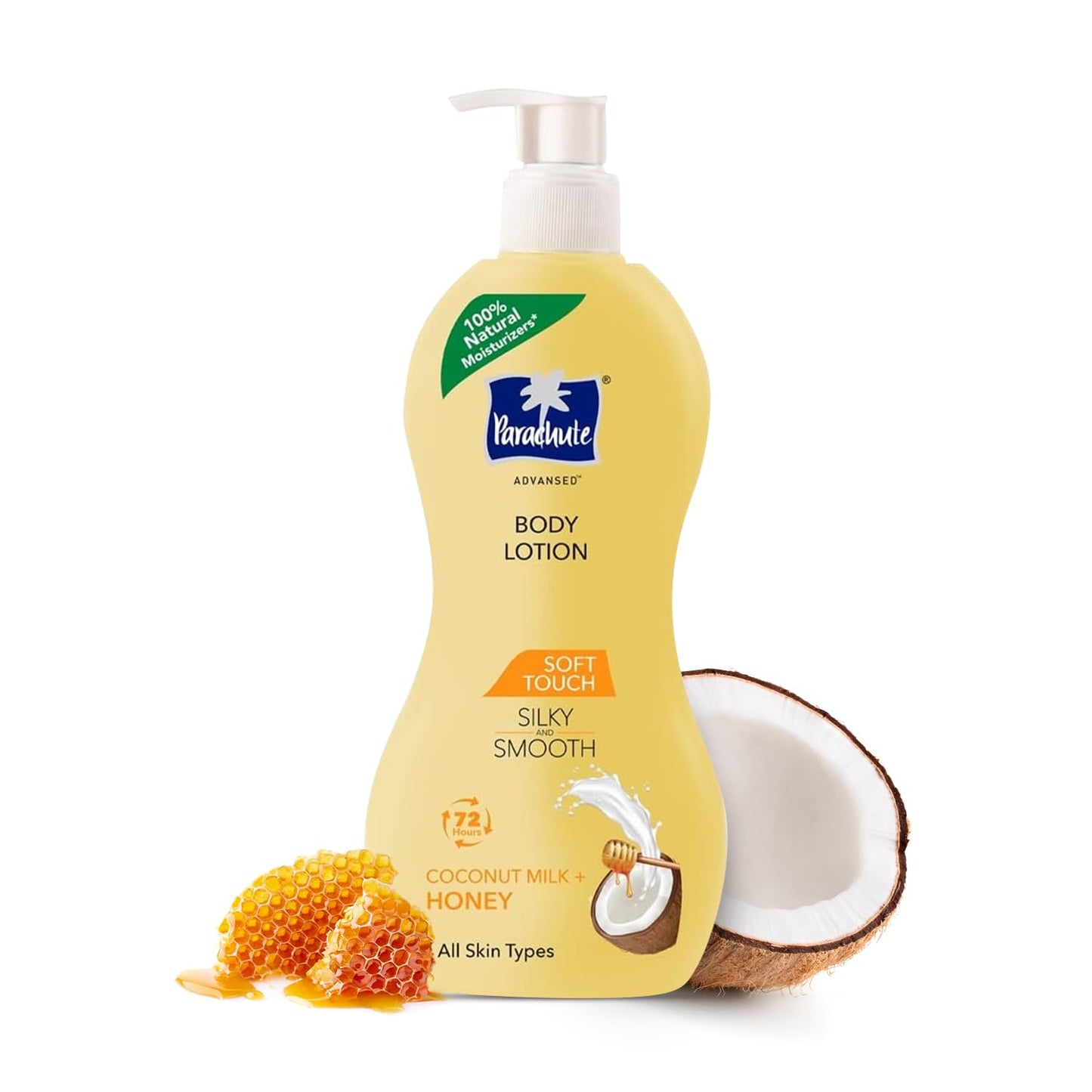 Parachute Advansed Soft Touch Body Lotion With Pure Coconut Milk & Honey |For Women & Men | All Skin Types | 100% Natural, 72H M