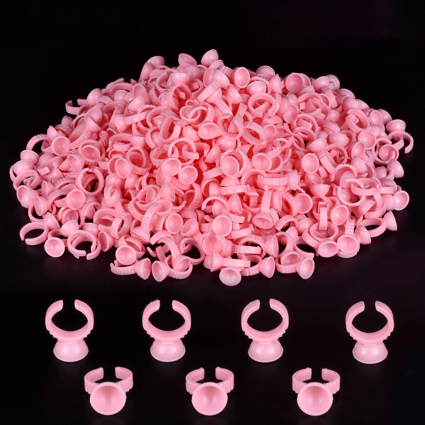 Nxj Infilila Glue Rings, 300Pcs Glue Rings For Eyelash Extensions, Disposable Lash Glue Rings Cup For Eyelash Extension Supplies