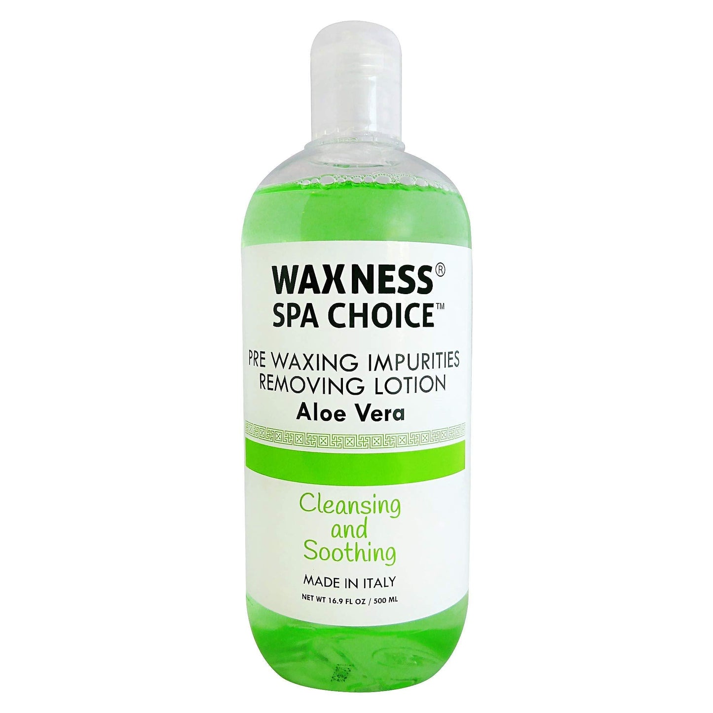 Waxness Spa Choice Pre Waxing Lotion Aloe Vera 16.9 Fl Oz / 500Ml