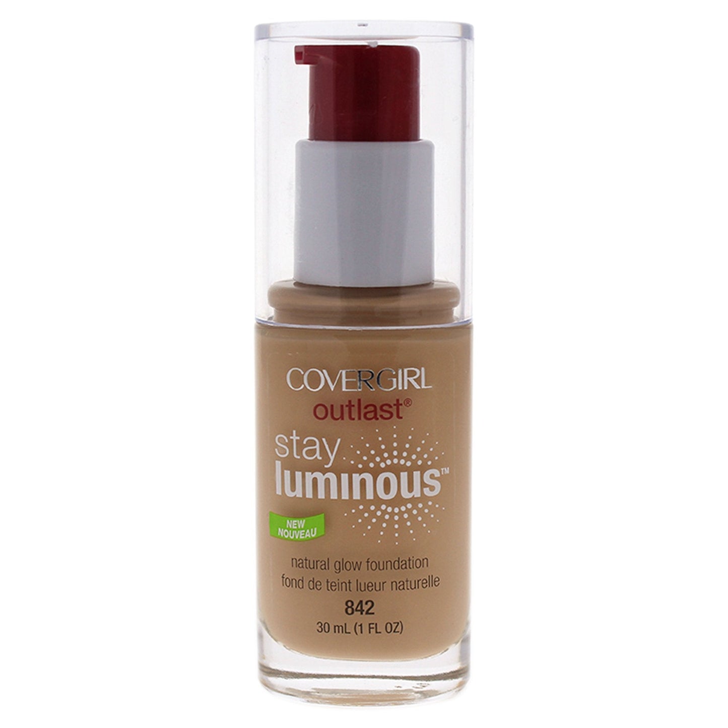 Covergirl Outlast Stay Luminous Foundation Medium Beige 842, 1 Oz (Packaging May Vary)