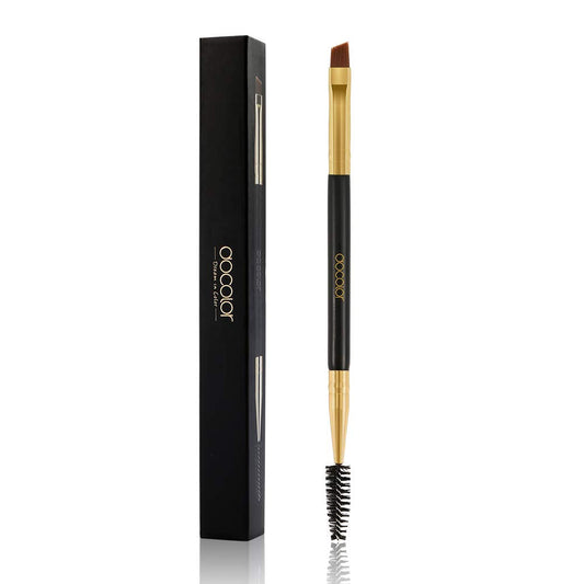 Docolor Duo Eyebrow Brush,Professional Angled Eye Brow Brush And Spoolie Brush Perfect For Lining And Shaping Brows, Spoolie For