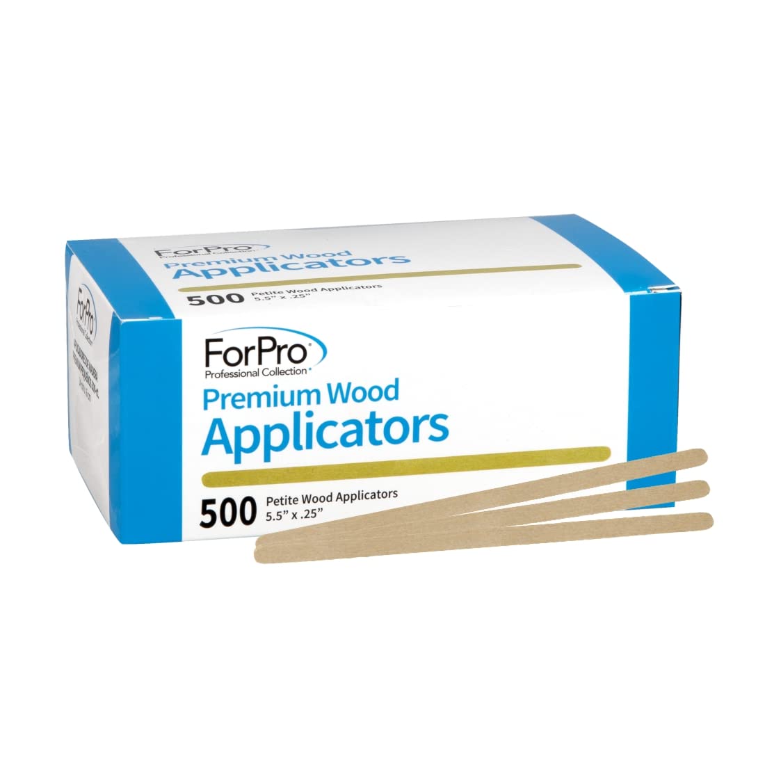 Forpro Premium Wood Applicators, Non-Sterile, Hair Removal Waxing Applicators, Petite, 4.5    L X .375    W, 500-Count