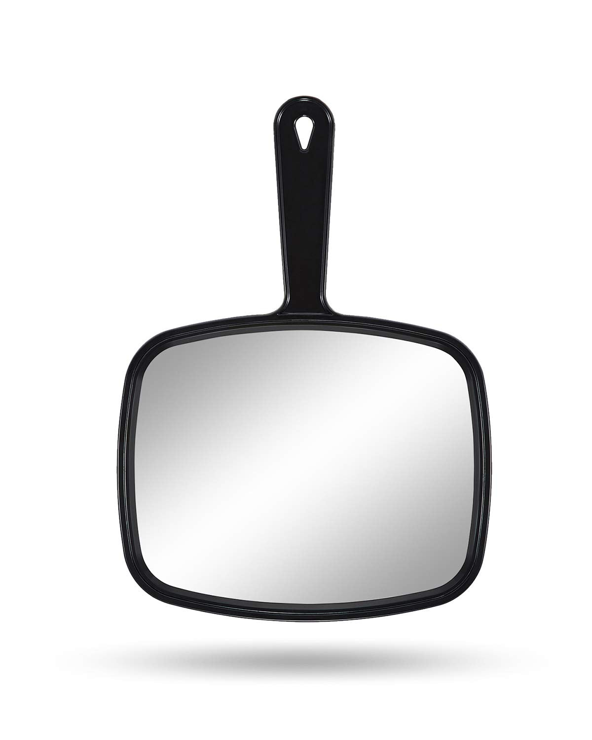 Gladmart Hand Mirror Salon Barber Hairdressing Handheld Mirror With Handle(Square Black 7.4 X 10.3 Inches)