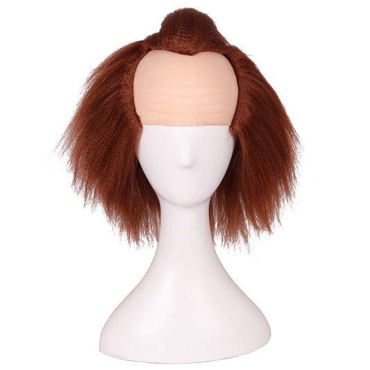 Prestyled Brown Bald Wig For Halloween And Cosplay For 15+