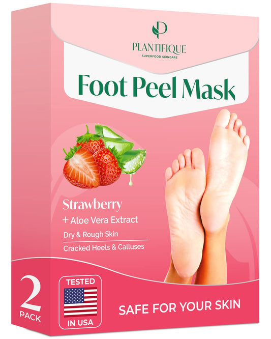 Plantifique Foot Peeling Mask Peeling Foot Mask Dermatologically Tested Repairs Heels & Removes Dry Dead Skin For Baby Soft Feet