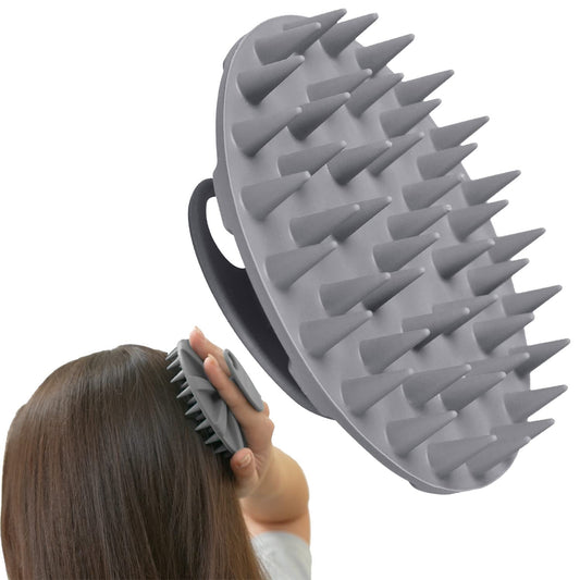 Innerneed One-Piece Scalp Massager Shampoo Brush, Wet & Dry Scalp Care Head Scrubber Hair Washing, Soft Silicone Bristles, For H