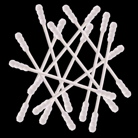 800 Pieces Cotton Swabs, Double Spiral Tipped With Paper Stick, Quality Cotton Heads- Sturdy Handle - Multipurpose, 4 Packs, 200