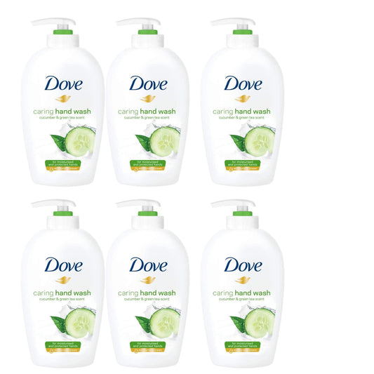 Dove Caring Hand Wash, Fresh Touch Cucumber & Green Tea, 8.45 Fl Oz (Pack Of 6)