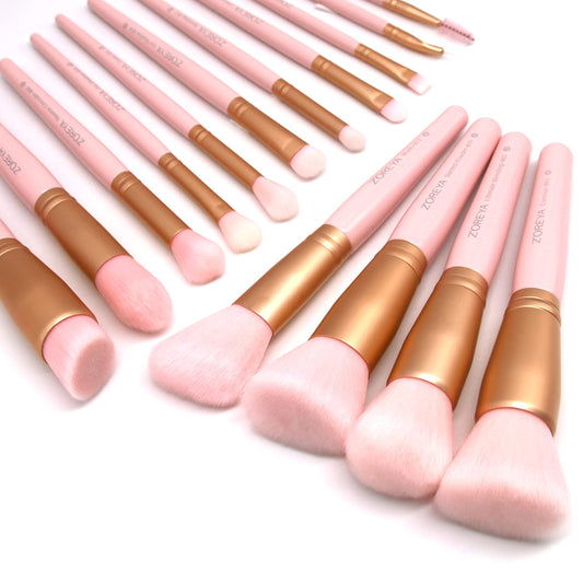 Z'Oreya Makeup Brushes 15Pcs Makeup Brush Set Premium Synthetic Kabuki Brush Cosmetics Foundation Concealers Powder Blush Blendi