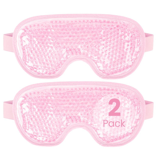 Newgo 2Pack Cold Eye Mask Cooling Eye Mask For Dry Eyes, Gel Eye Mask Eye Ice Pack Reusable Cold Eye Compress For Dark Circles,