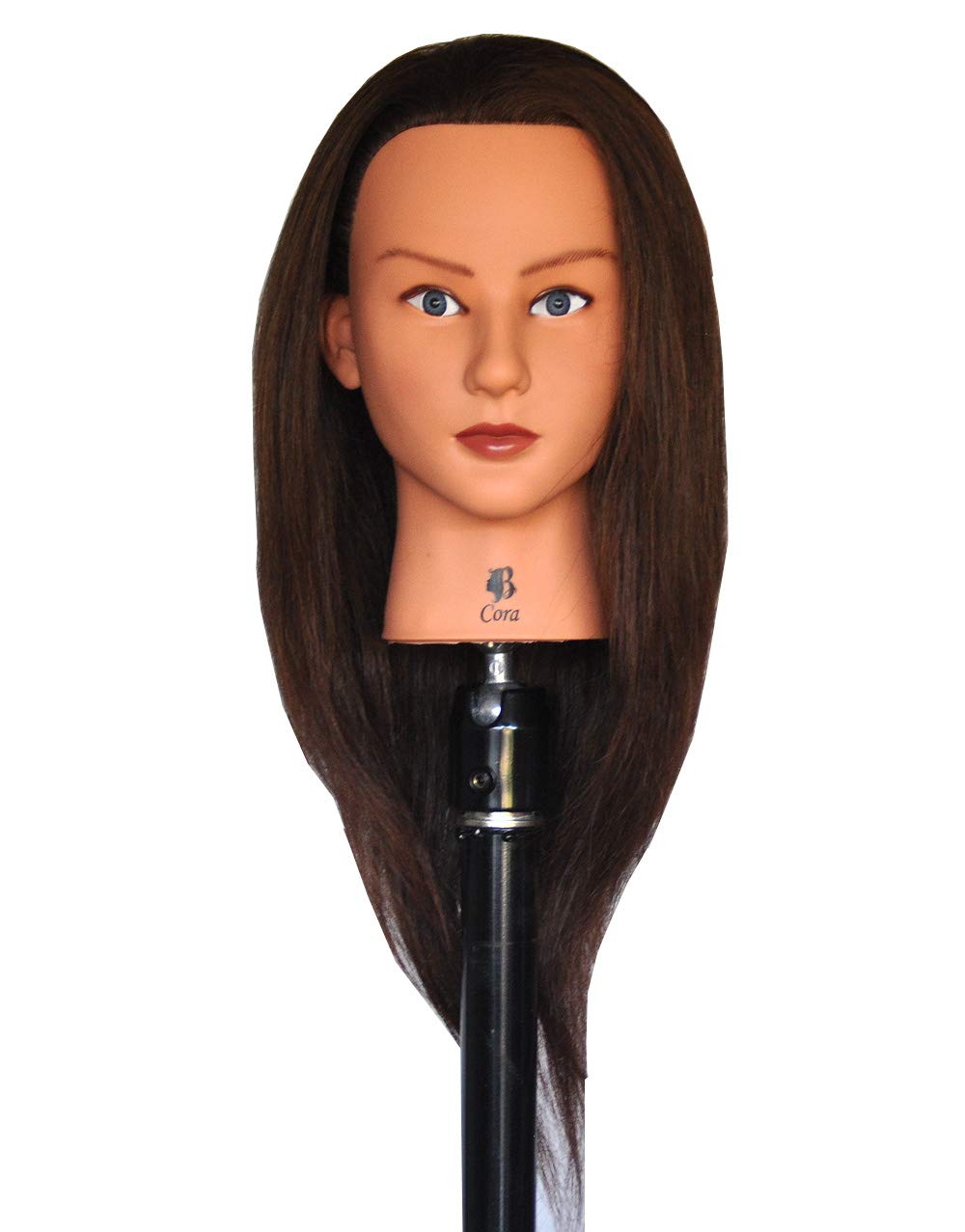 Hairztar Human Hair 18-20'' Mannequin Head Hairdresser Training Head Manikin Cosmetology Doll Head (Cora)