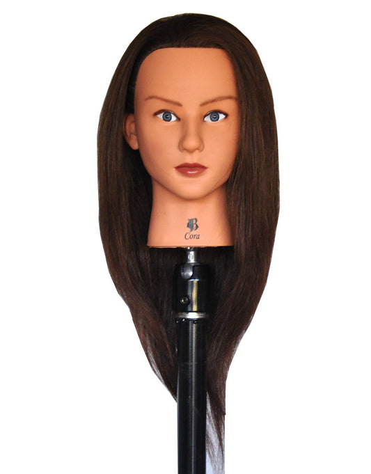 Hairztar Human Hair 18-20'' Mannequin Head Hairdresser Training Head Manikin Cosmetology Doll Head (Cora)