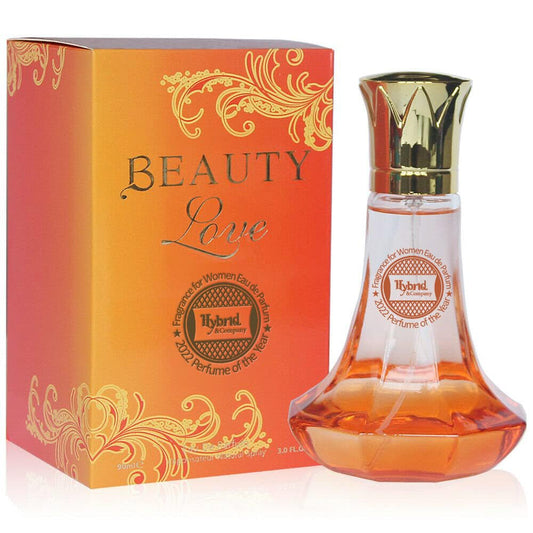 Hybrid & Company Beauty Love For Women Eau De Parfum Natural Spray Fresh Floral Scent, 3.4 Fl Oz