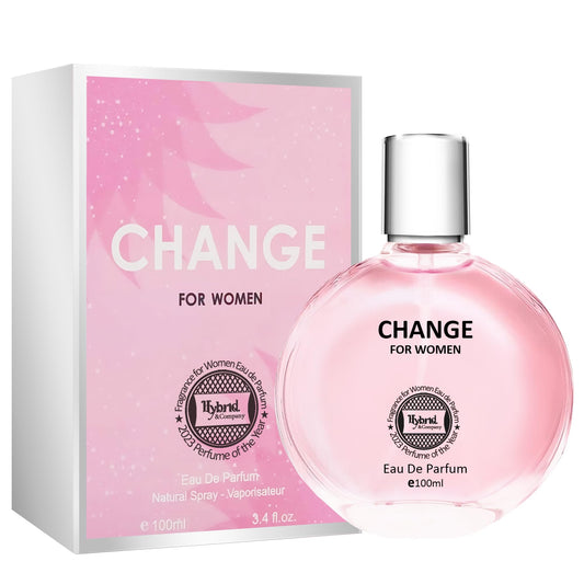 Hybrid & Company Change For Women Delicate And Unexpected Fruity Floral Fragrance Scent Womens Perfume, 3.4 Fl Oz