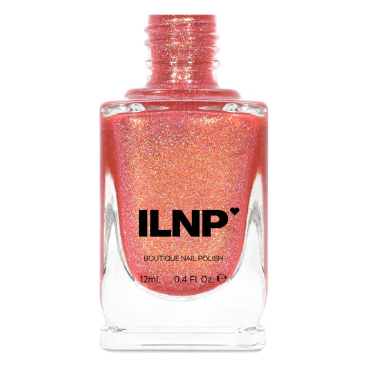 Ilnp Citrus Punch - Orange Coral Holographic Nail Polish