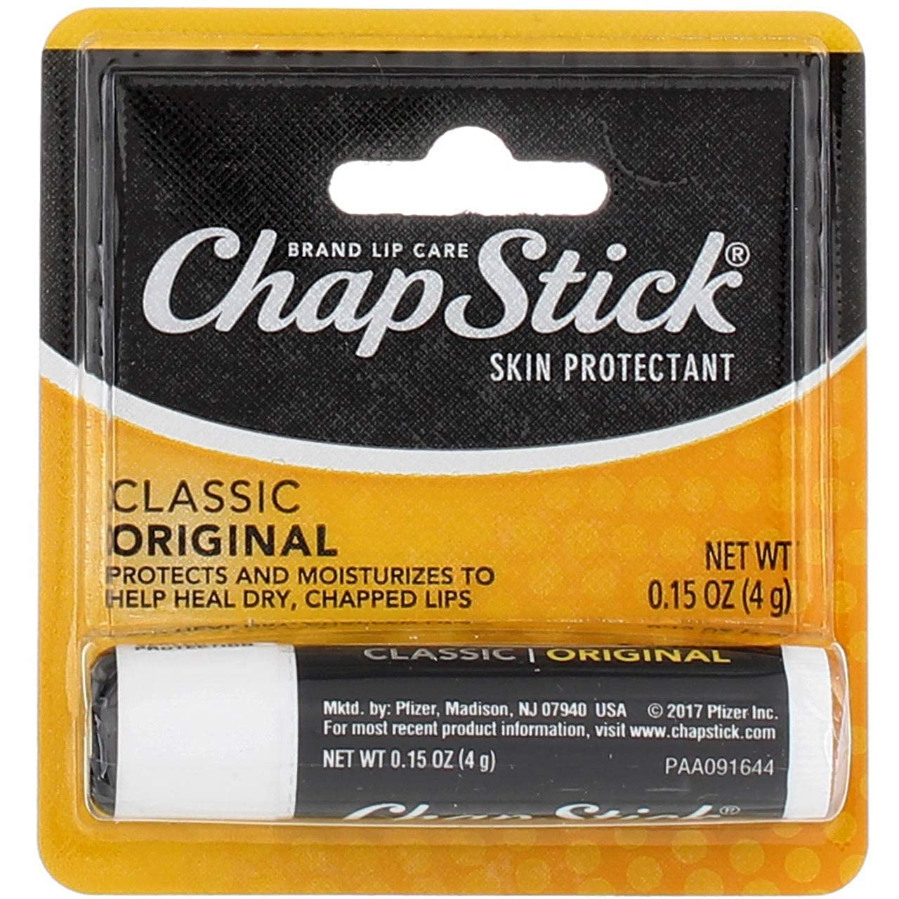 Chapstick Classic Original Lip Balm, 0.15 Oz (Pack Of 4)