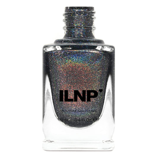 Ilnp Maiden Lane - Charcoal Grey Ultra Holographic Nail Polish