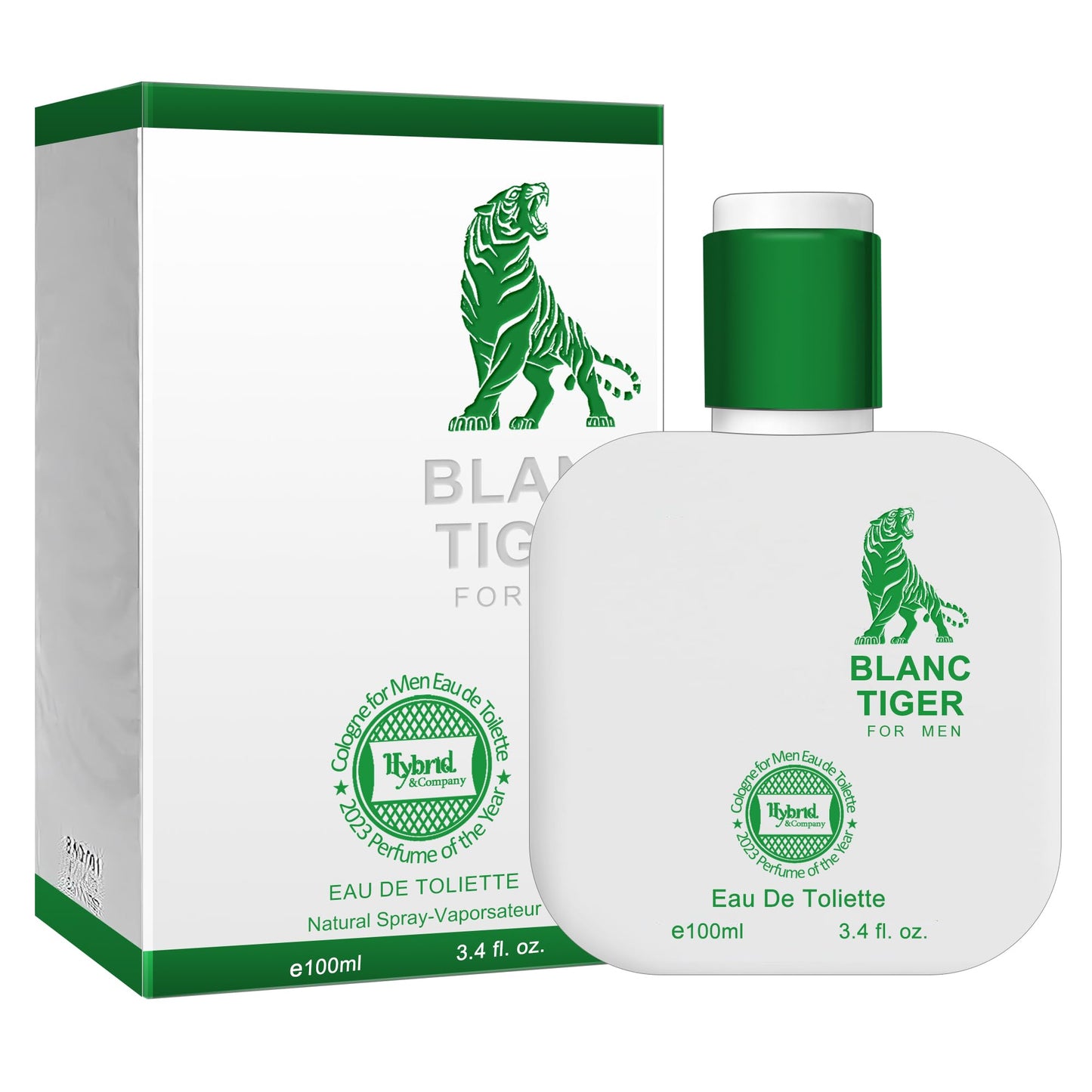 Hybrid & Company Blanc Tiger For Men Confident And Agile Masculinit Scent Mens Perfume,3.4 Fl Oz