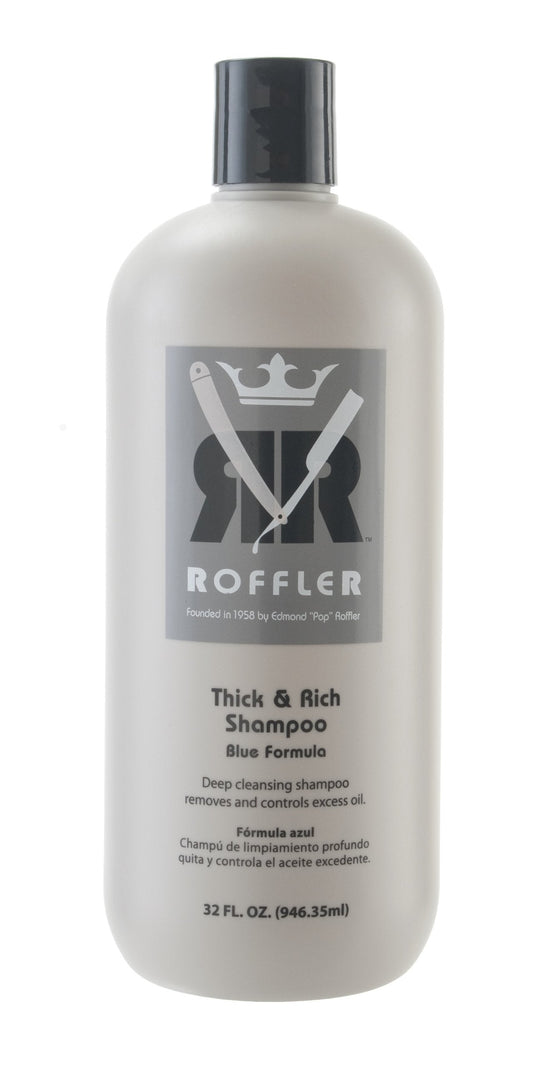 Roffler Thick And Rich Shampoo Blue Formula, 32 Fluid Ounce