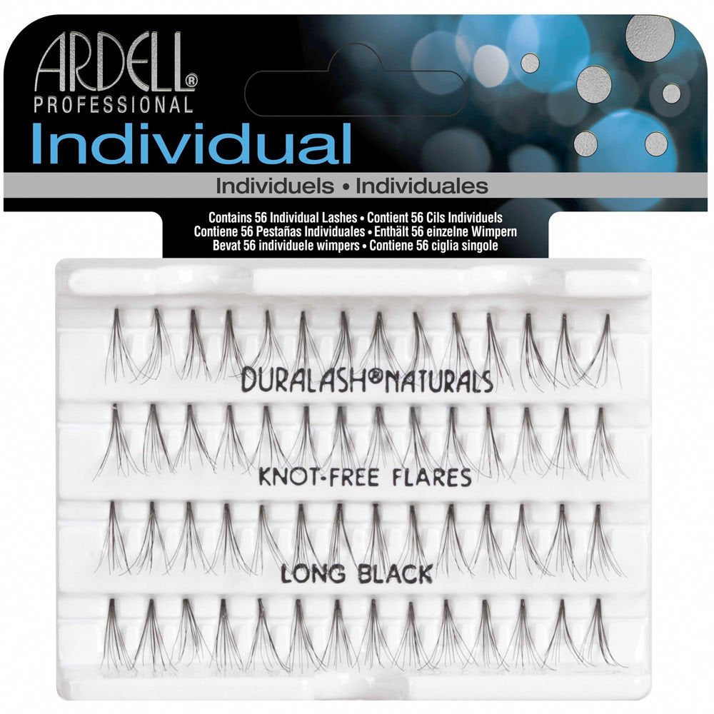 Ardell Double Up Individual Eyelashes Knot Free Naturals Long Black (12 Pack)