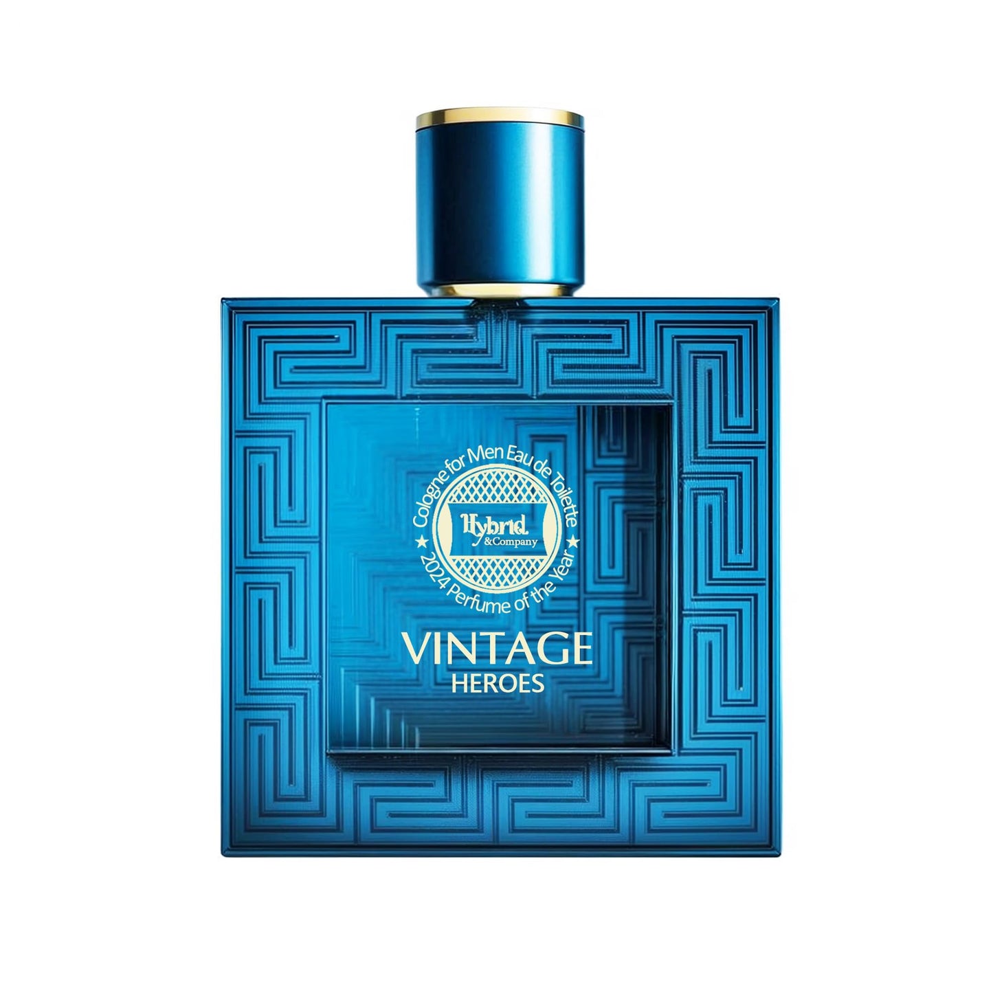 Hybrid & Company Vintage Heroes Parfum For Men Mint Geranium Vanilla Cologne, Long Lasting Concentrated Luxury Fragrance, 3.4 Fl