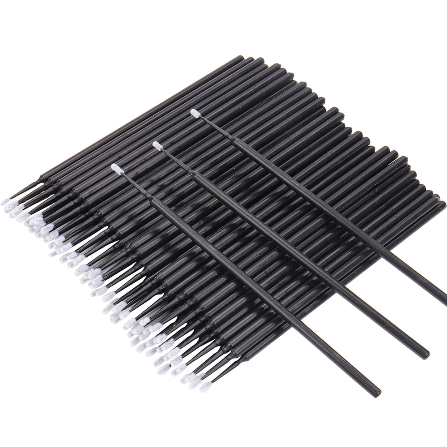400 Pcs Micro Applicator Brushes Disposable Eyelash Extension Microswab Mascara Wands Brush For Lash Remover Brush Tools Black(H