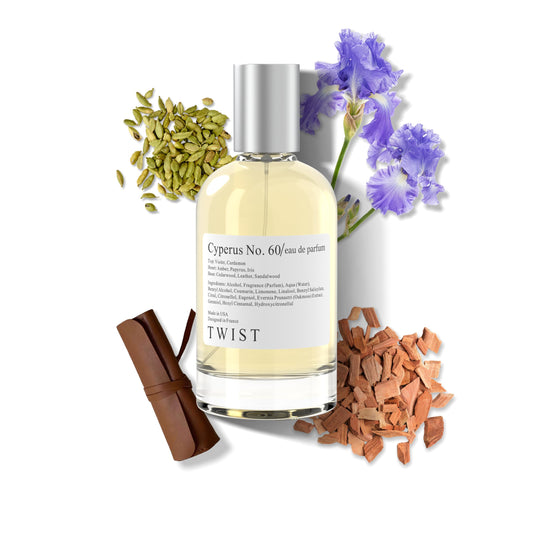 Twist - Cyperus No. 60 - Eau De Parfum Inspired By Santal 33, Long-Lasting Unisex, Perfume, Paraben Free, Vegan, Clean Ingredien