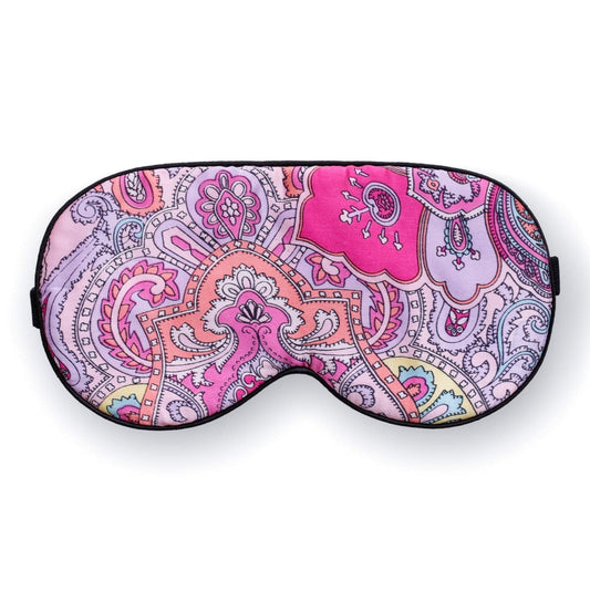 Maxfeel 100% Pure Silk Eye Mask Sleep Eye Mask Eye Cover Eyeshade Sleeping Eye Mask Printed Colors (#12)
