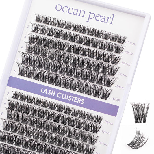 Lash Clusters 144 Pcs Individual Lashes Diy Lash Extensions 10-16Mm Length Reusable Soft Natural False Eyelashes Thin Band Eyela