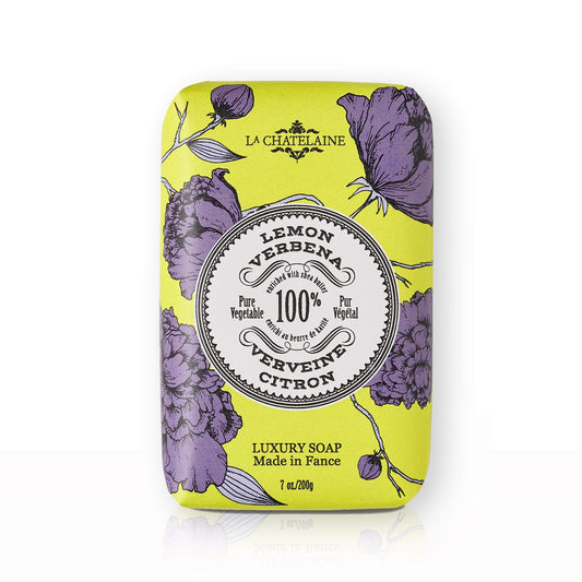 La Chatelaine Luxury Bar Soap | Natural Shea Formula (Lemon Verbena, 7 Oz)