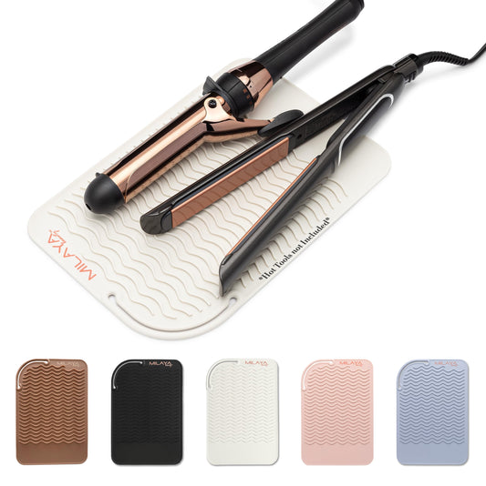 Heat Resistant Mat - Curling Iron Holder - Straightener pad - Flat Iron Holder - Silicone Mat for Hair Tools - Hot Tool Mat - Ho