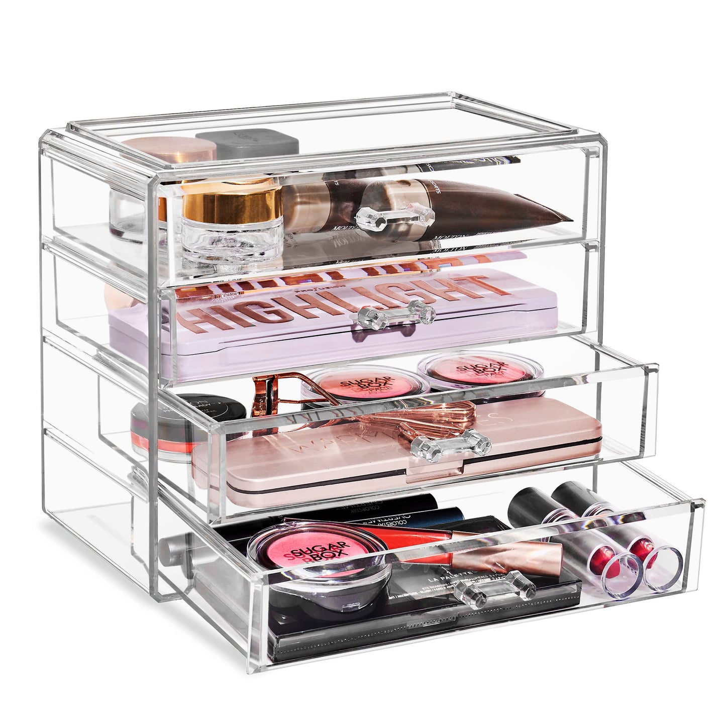 Sorbus Makeup Organizer - 4 Drawer Acrylic Make Up Organizers And Storage For Cosmetics, Jewelry, Beauty Supplies, Clear Makeup